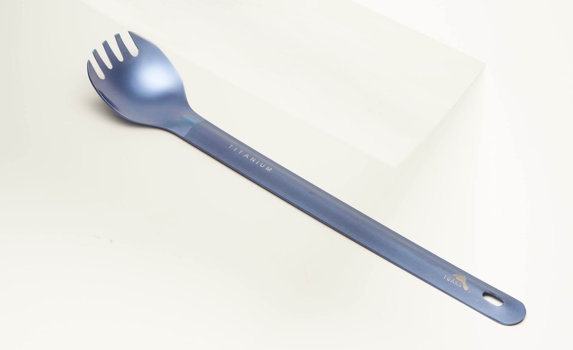 Full photo of long handled spork in Blue