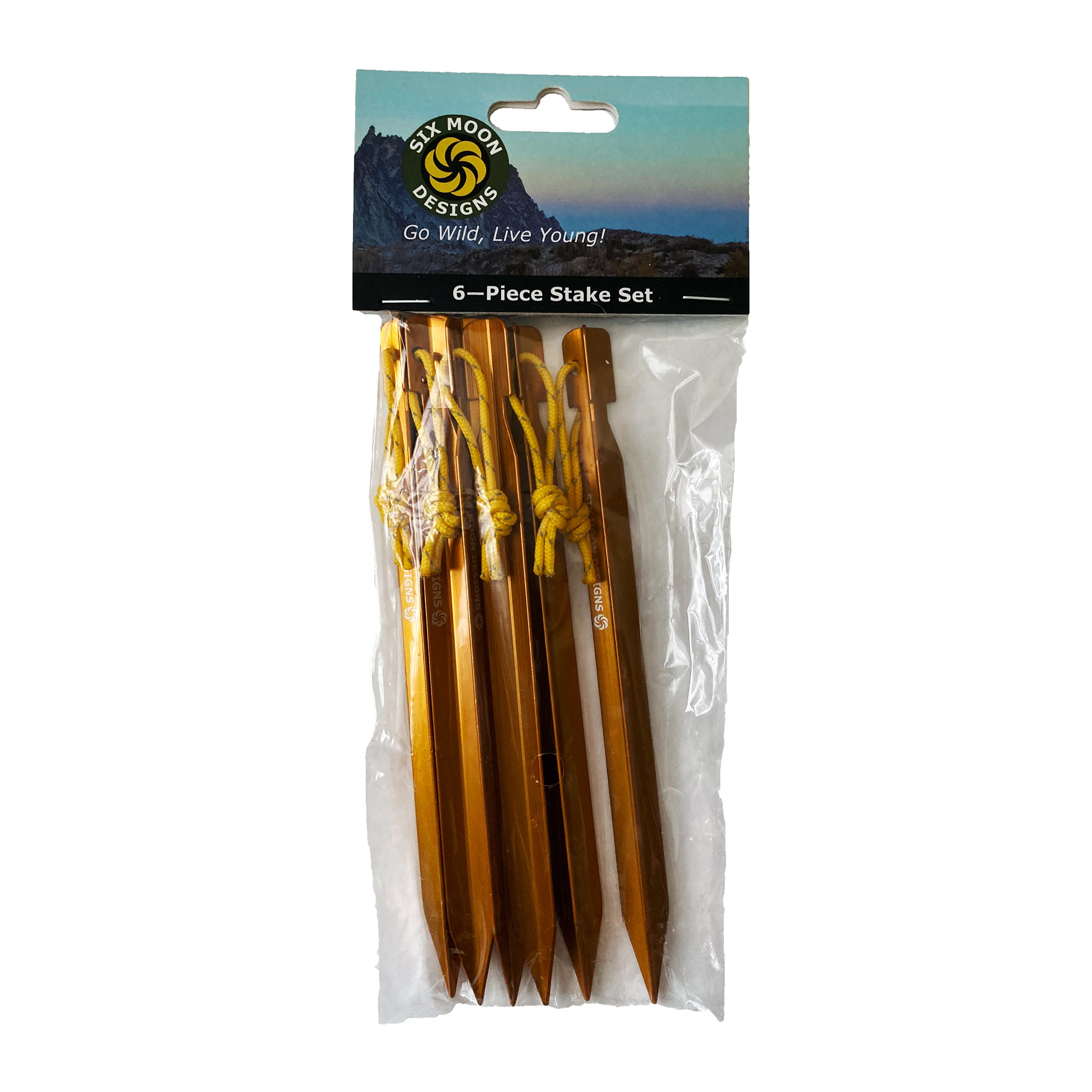6 piece stake set in packaging