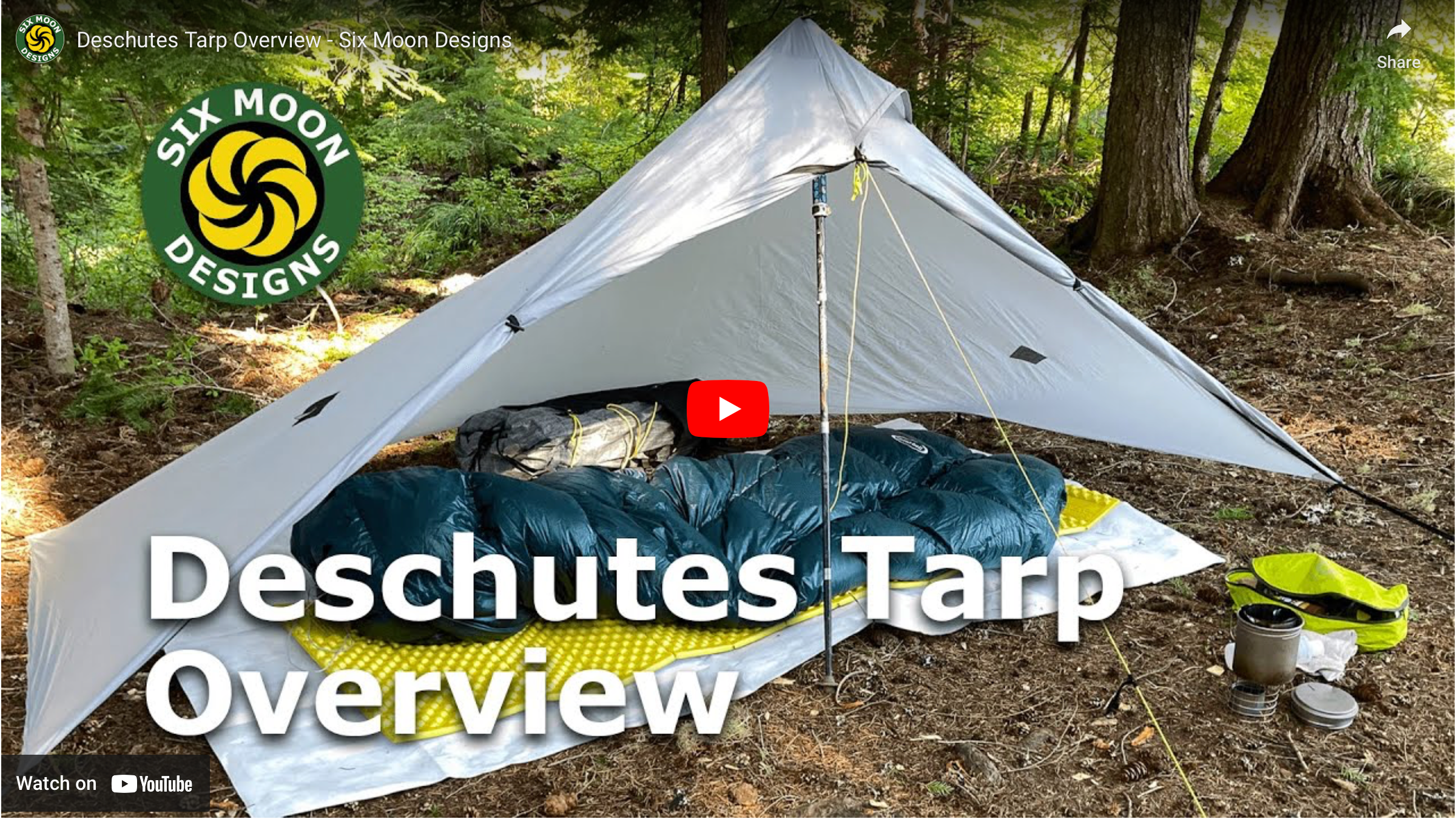 Deschutes One Person Backpacking Tarp - Six Moon Designs