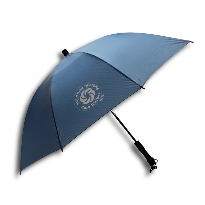 Six Moon Designs Rain Walker SUL ultralight umbrella in dark teal on a white background