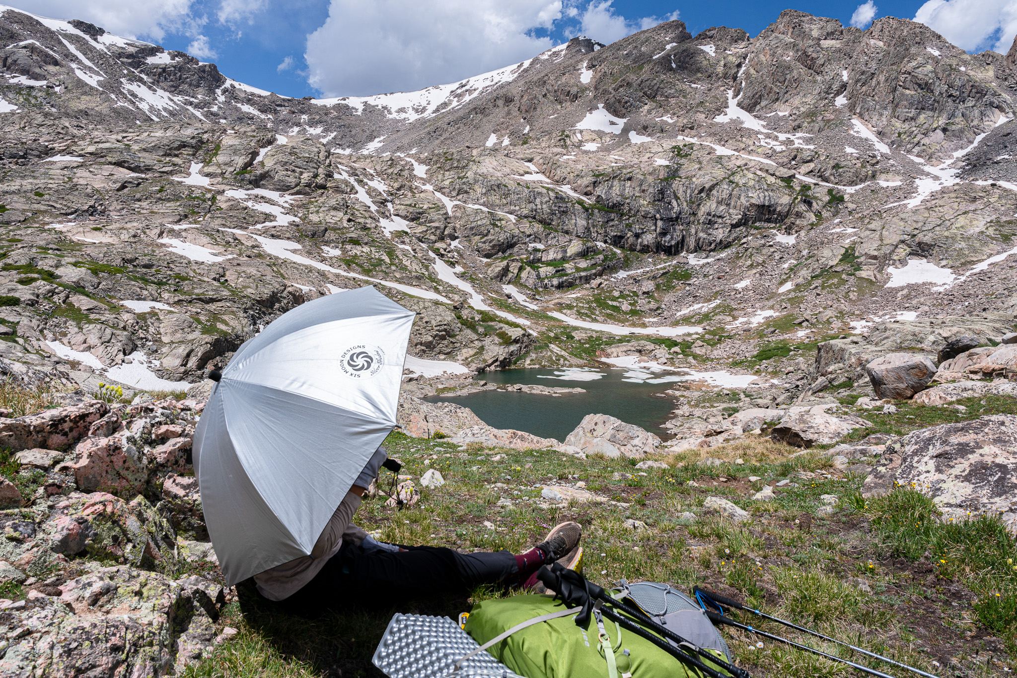 Silver Shadow Ultralight Umbrella - Six Moon Designs