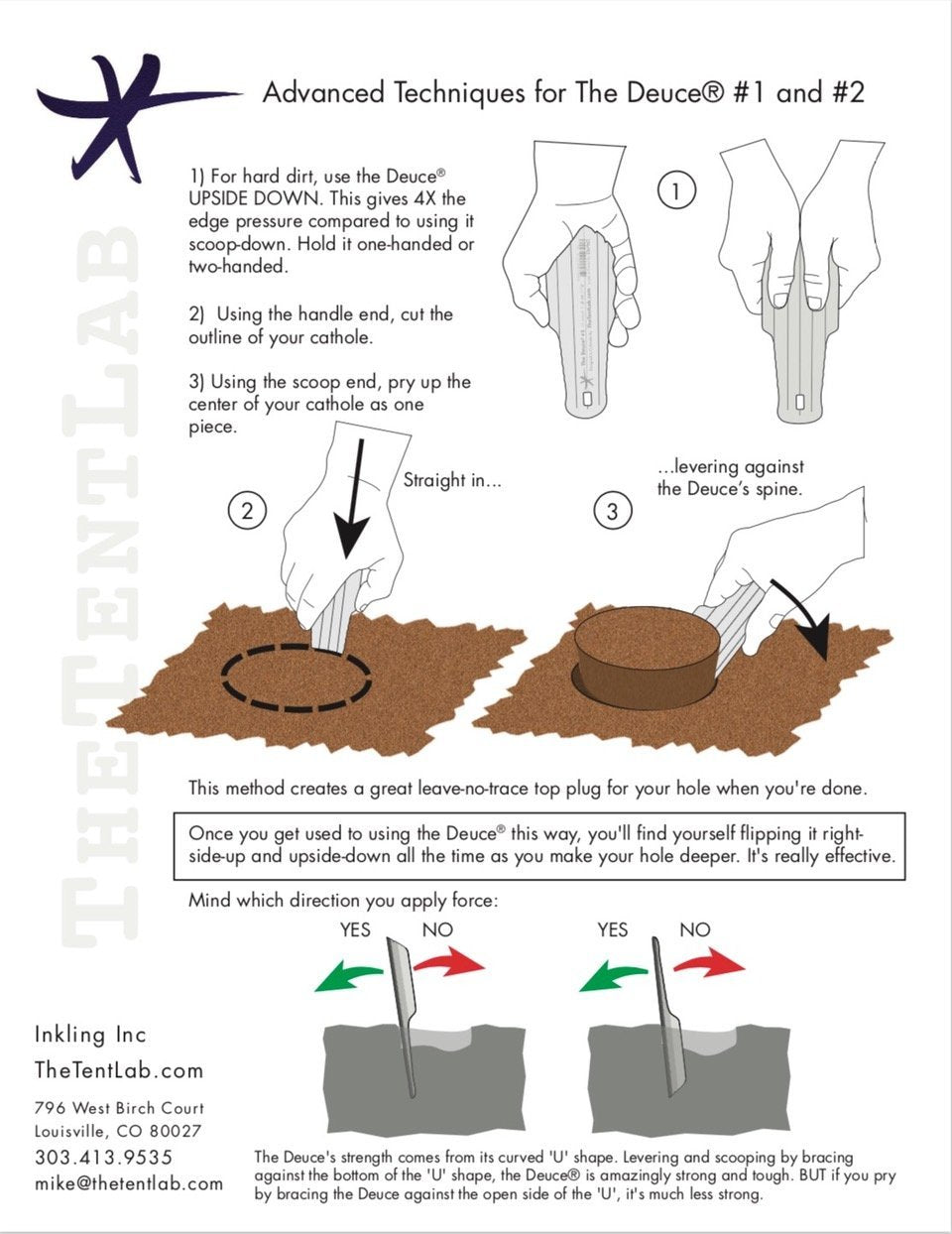 Instructions on how to use the Deuce of Spades