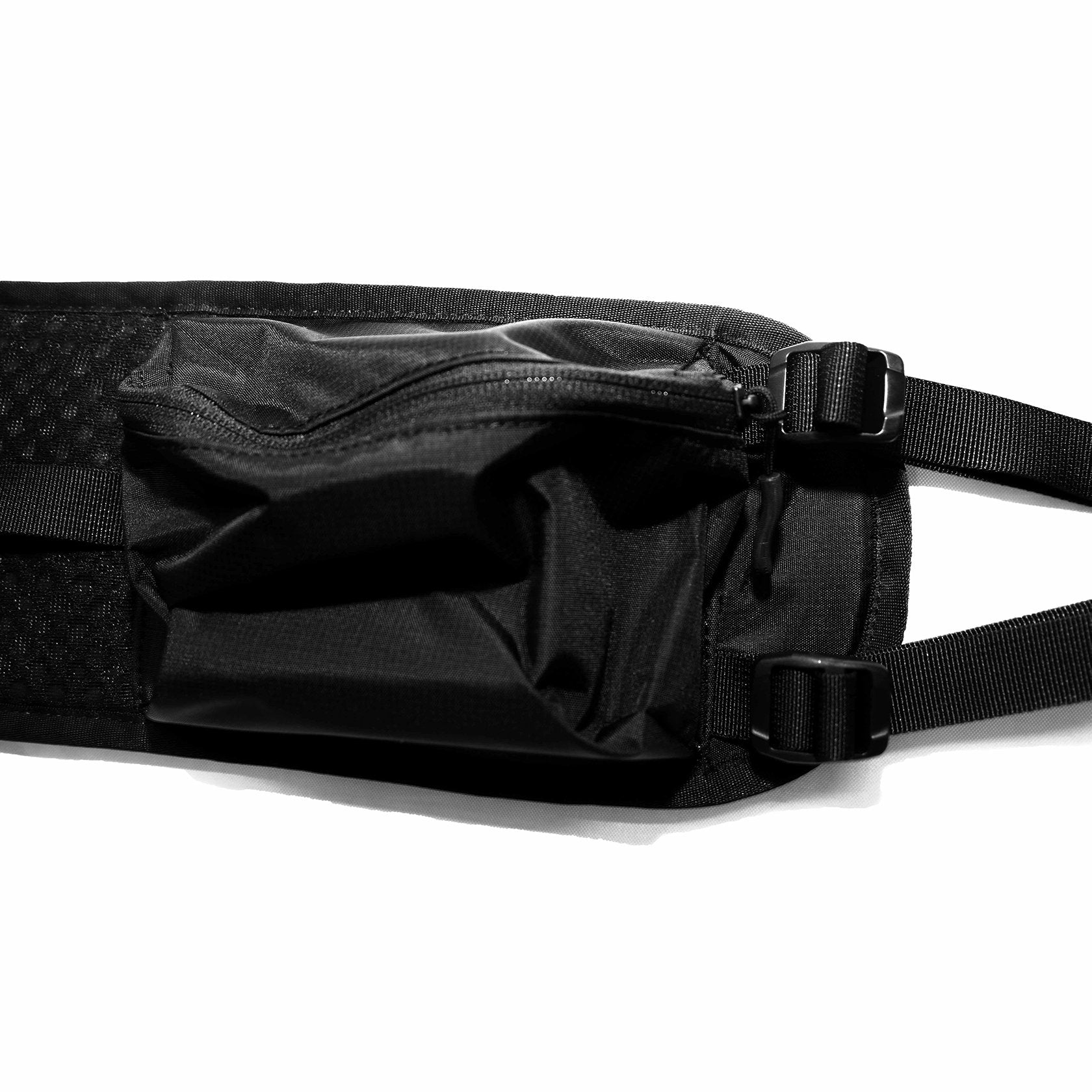 Black Leather 2 pocket Hip Belt