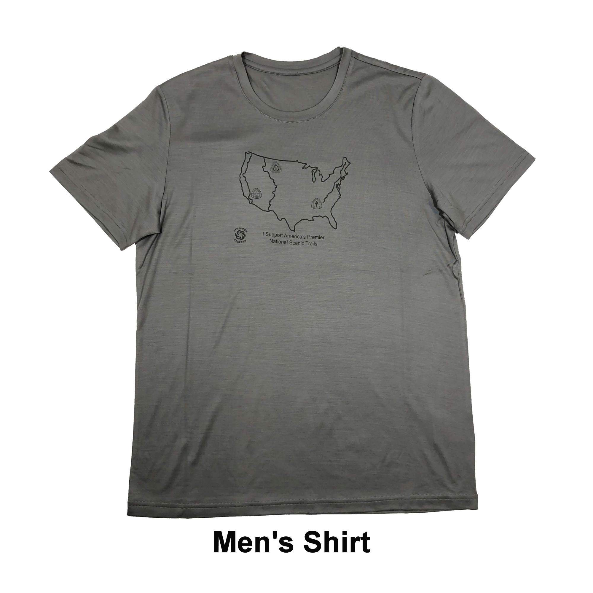 Men's cut of the Six Moon Designs Merino Wool t-shirt