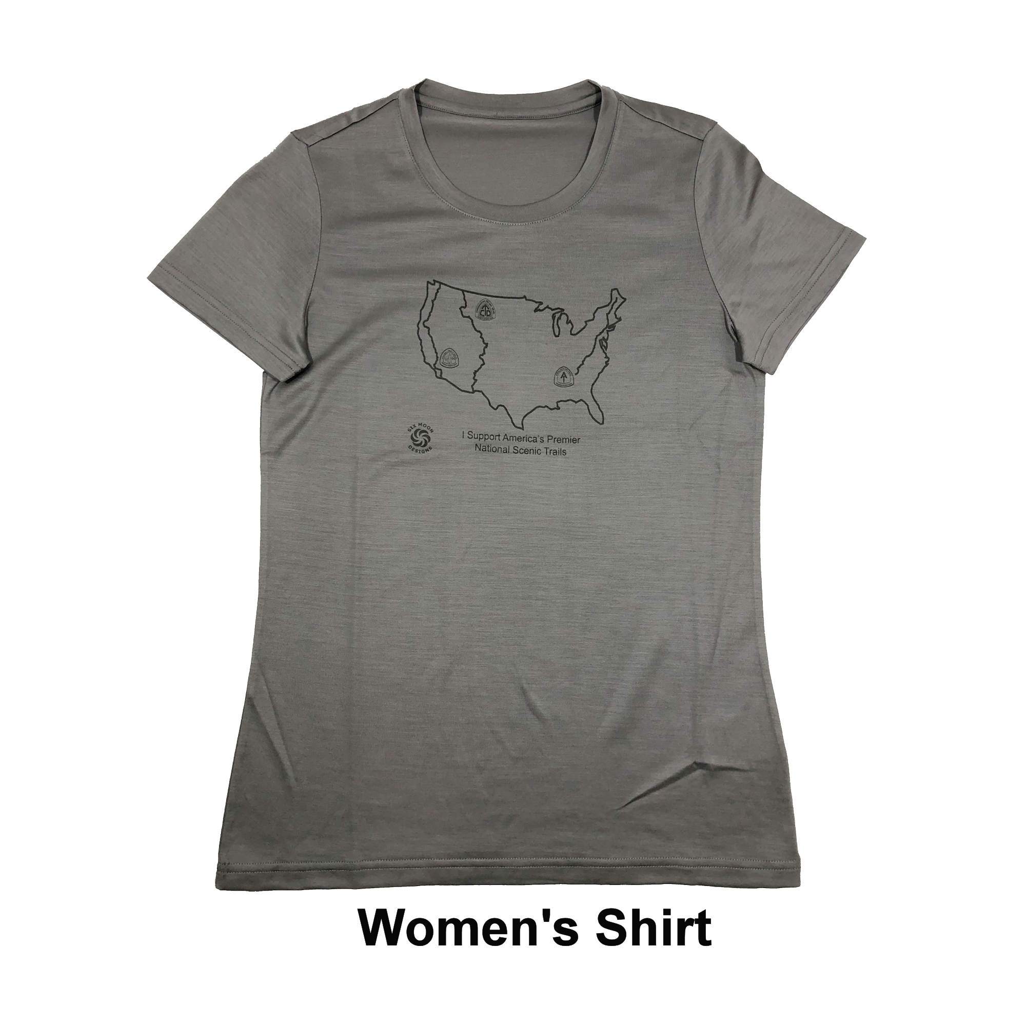 Women's cut of the Six Moon Designs Merino t-shirt