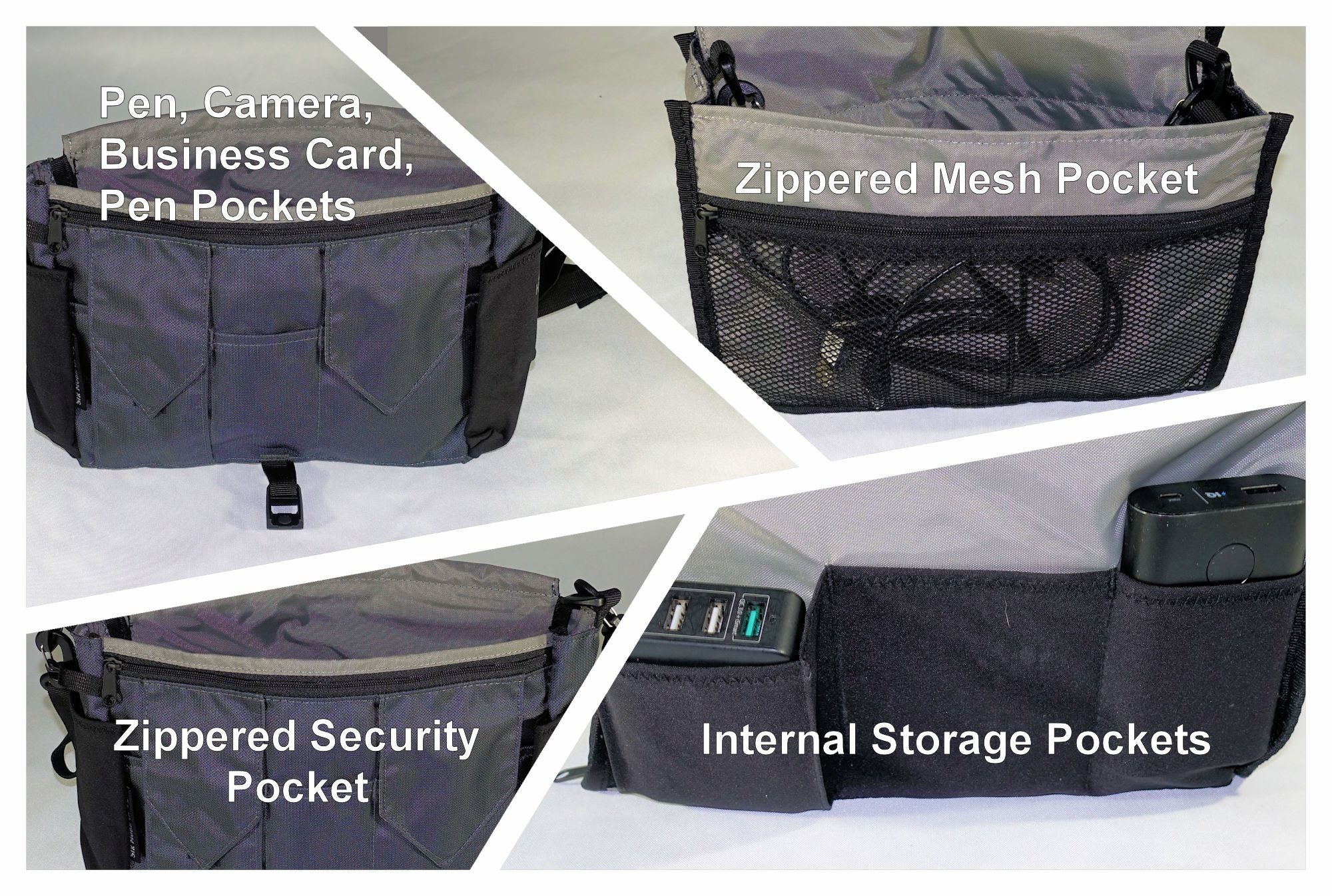photo showing 4 key internal pockets for the ePouch
