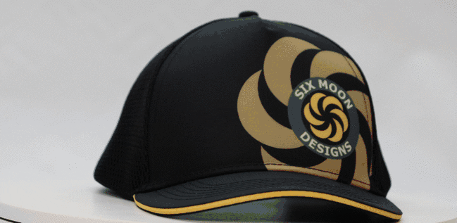Spinning .gif of Six Moon Designs Trucker hat